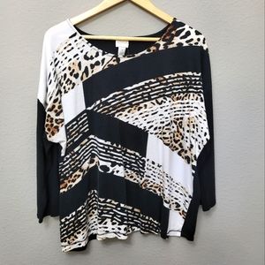 Chico's Zenergy Split Back Top size 3